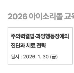 주의력결핍·과잉행동장애의 진단과 치료 전략